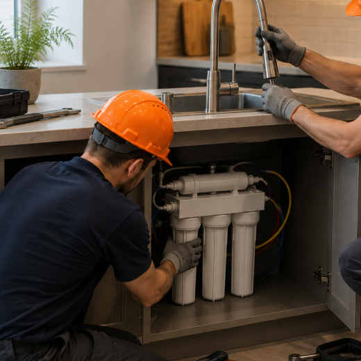 Water treatment system service banner